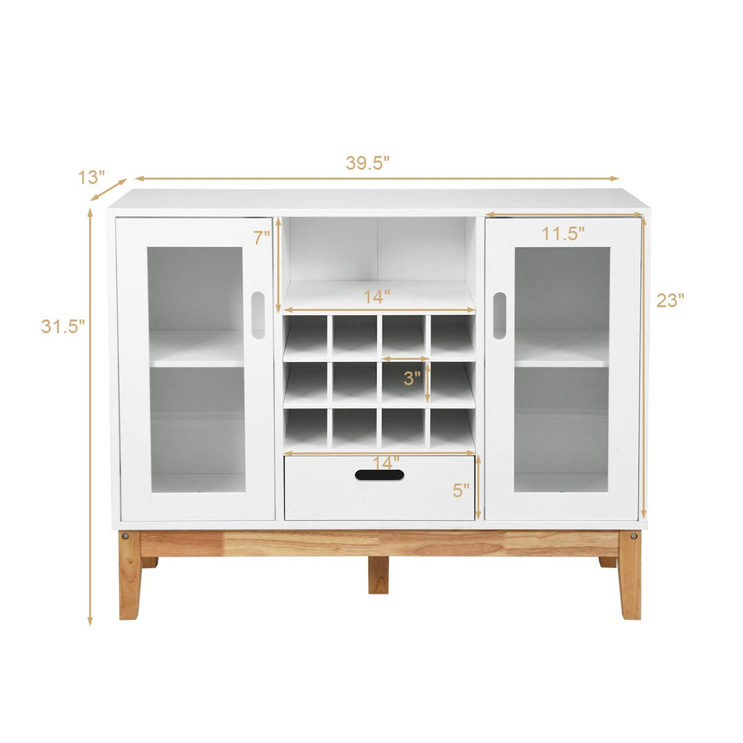 Giantex Buffet Sideboard, Wood Kitchen Server, Storage Cupboard