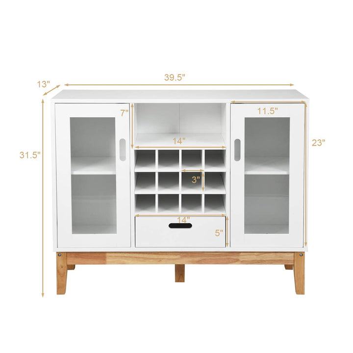 Giantex Buffet Sideboard, Wood Kitchen Server, Storage Cupboard
