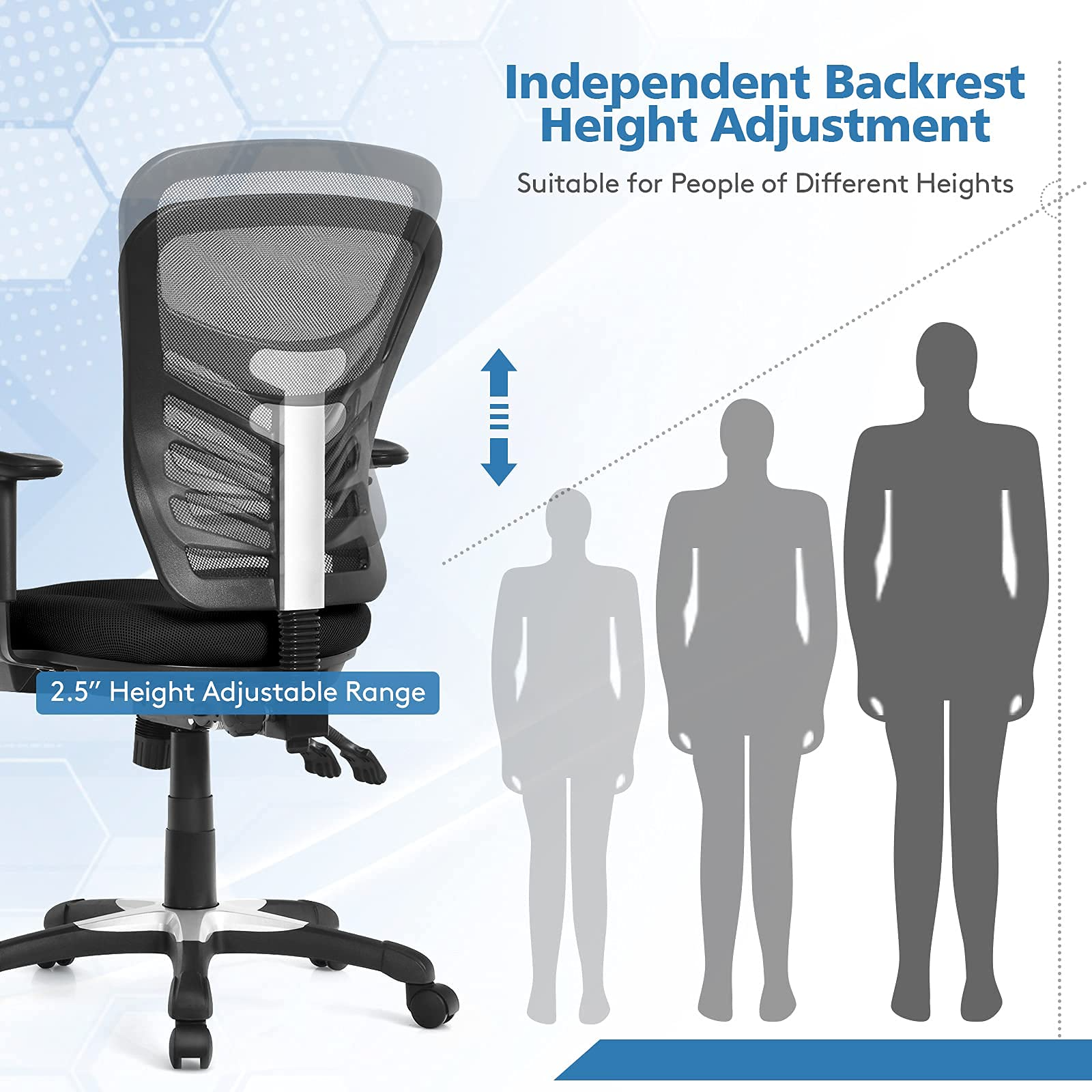 Giantex Seat Tilt Adjustment Office Chair for Working Studying Gaming