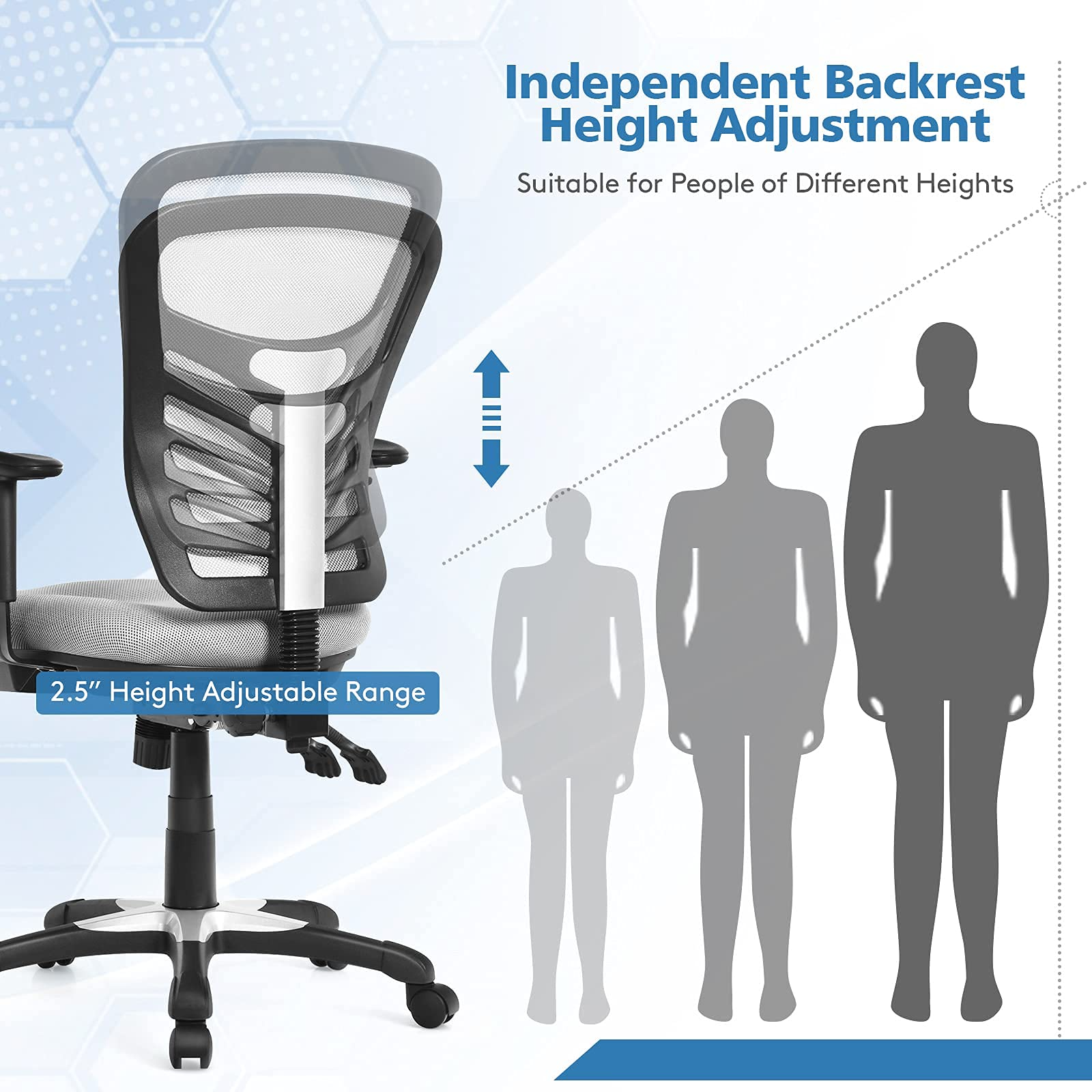 Giantex Seat Tilt Adjustment Office Chair for Working Studying Gaming