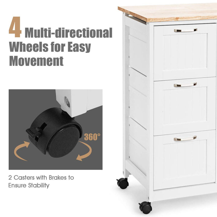 Giantex Kitchen Island Cart, Home Bar Serving Cart