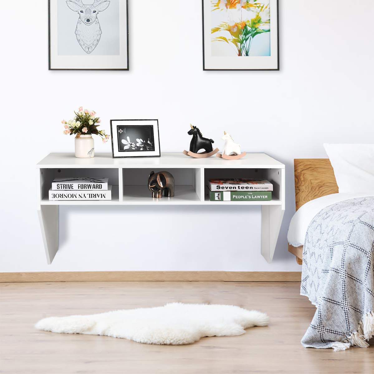 Giantex Wall Mounted Desk Floating Computer Desk