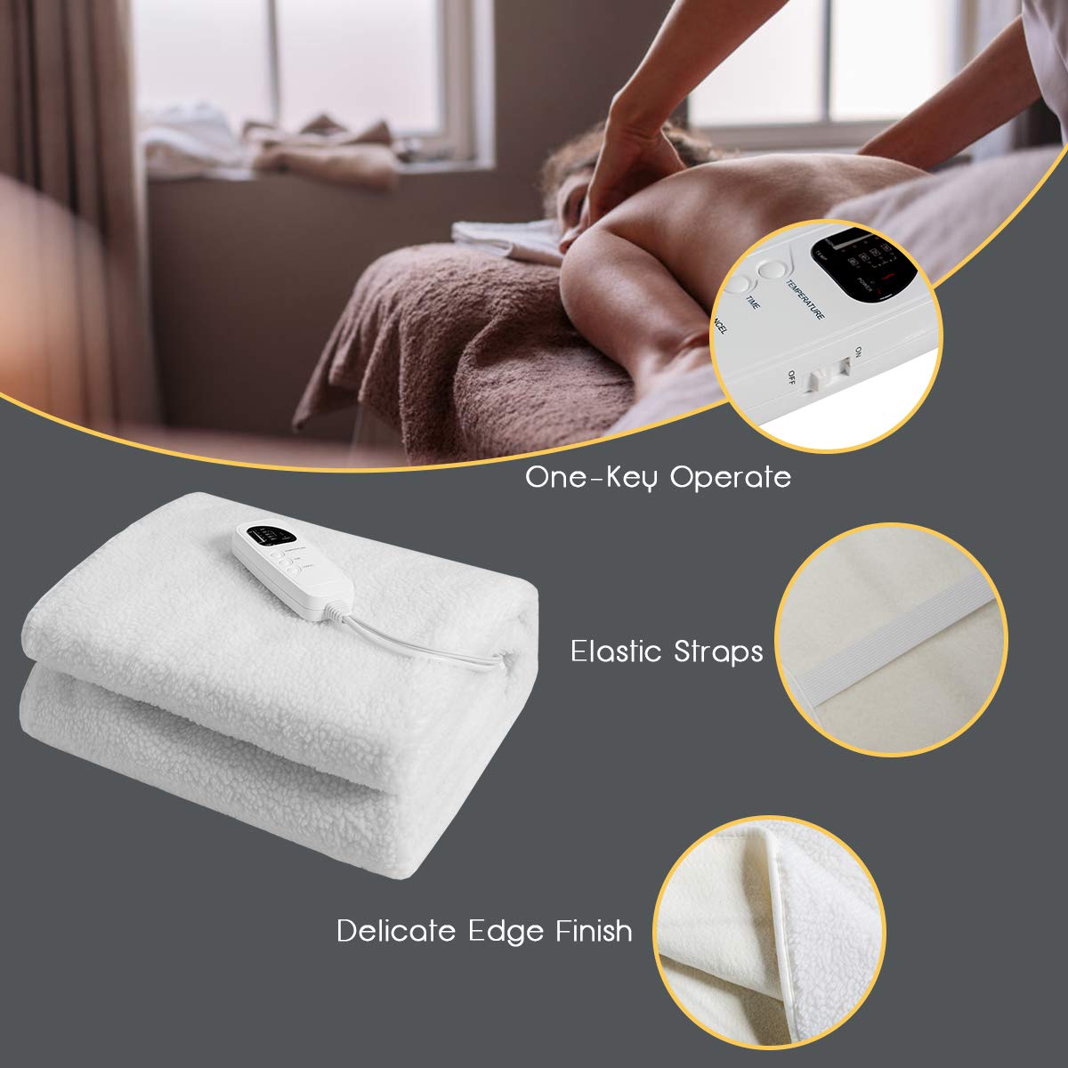 Giantex Massage Bed Warmer with Digital Timer for Spa Table