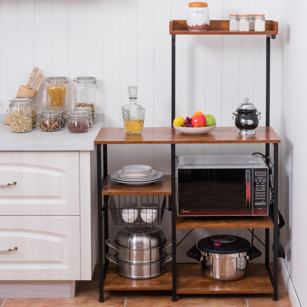 Kitchen Baker's Rack, 4-Tier Microwave Storage Stand
