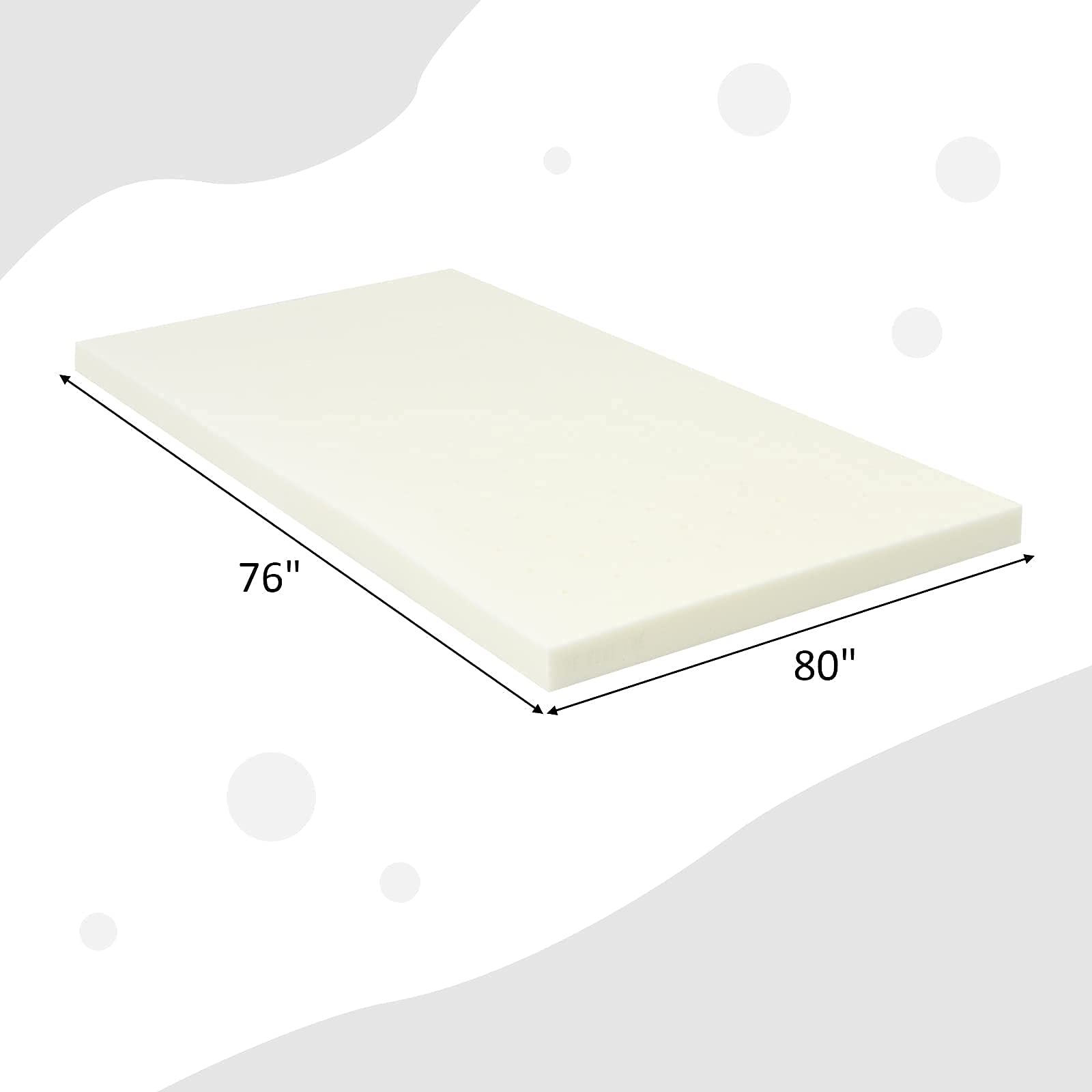 Giantex Bed Mattress Topper 3 Inch Thickness Soft Mattress Pad