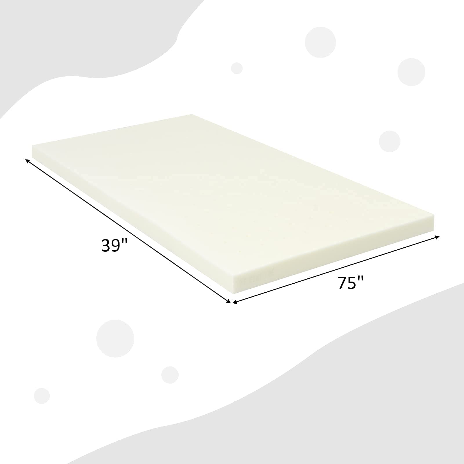 Giantex Bed Mattress Topper 3 Inch Thickness Soft Mattress Pad