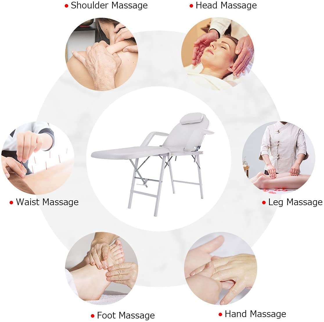 Giantex 73 Portable Tattoo Parlor Spa Salon Facial Bed Beauty Massage Table Chair
