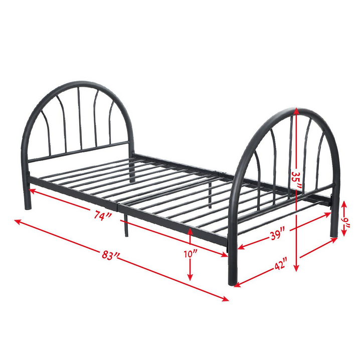 Giantex 83" x 42" x 35" Metal Bed Platform Frame Twin Size Bedroom Home Furniture