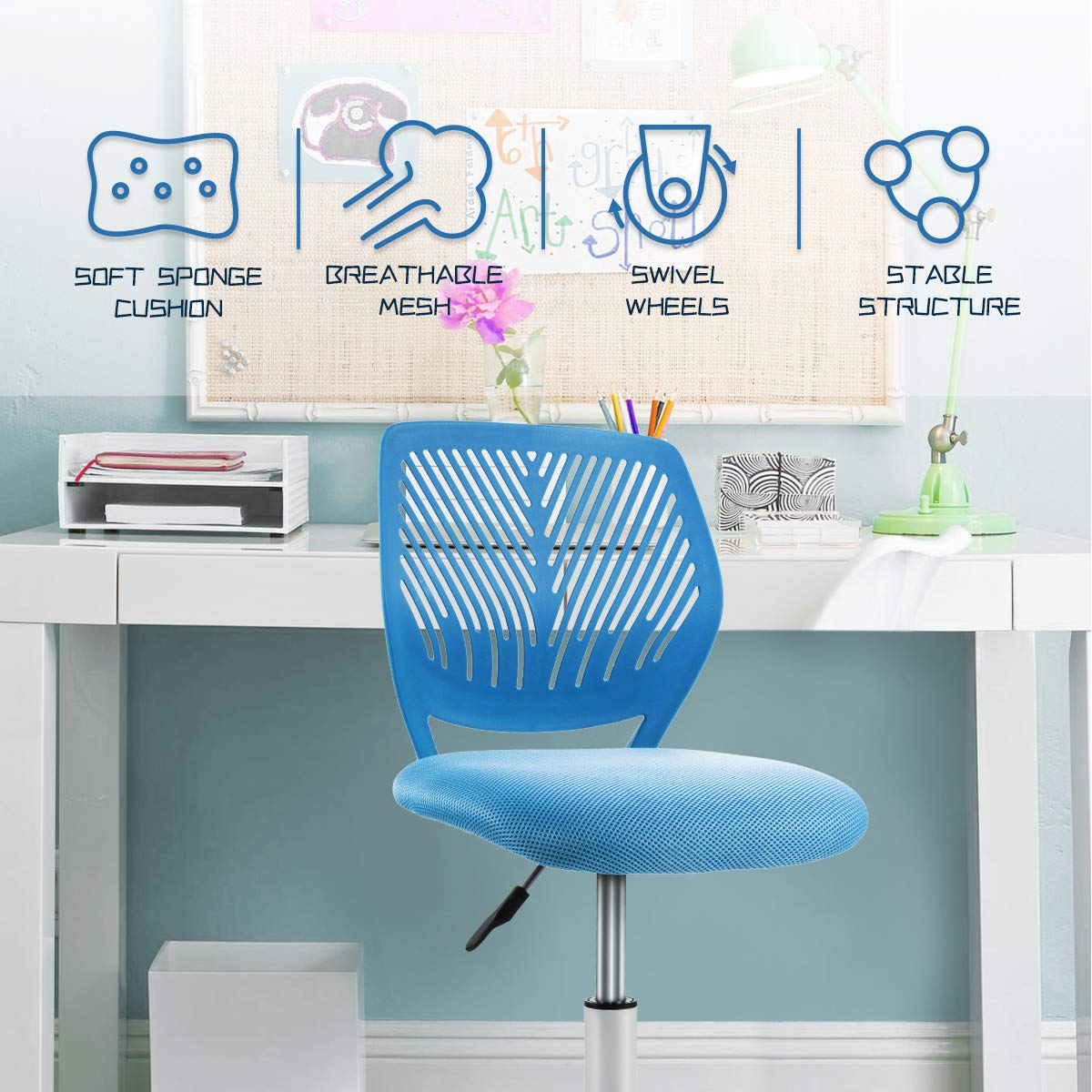 Giantex Kids Desk Chair, Adjustable Children Study Chair