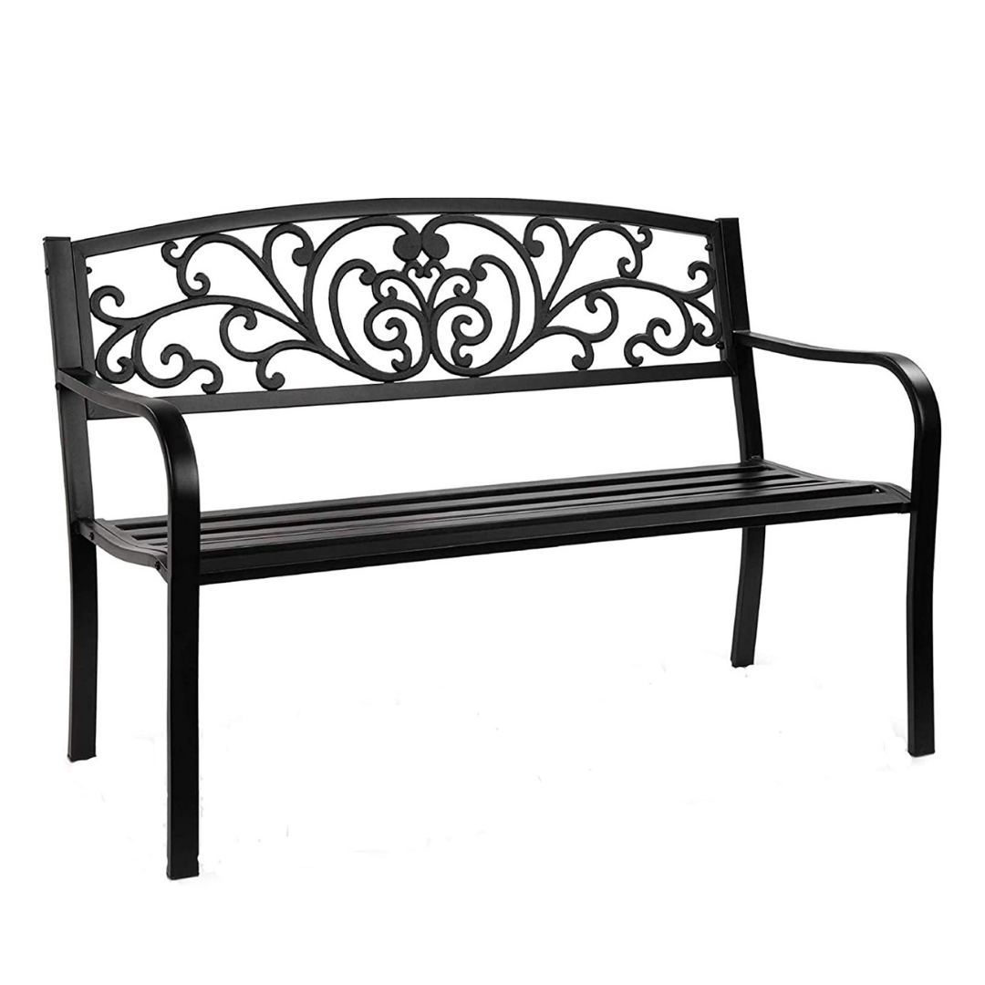Giantex 50" Patio Garden Bench, Loveseats Park Yard Furniture