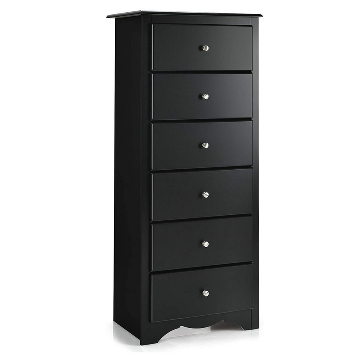 6 Drawer Chest Wooden Dresser Clothes Organizer Bedroom