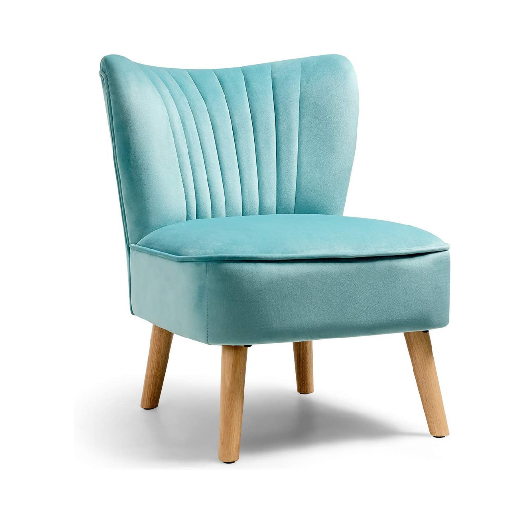 Velvet Accent Chair, Upholstered Modern Sofa Chair - Giantexus
