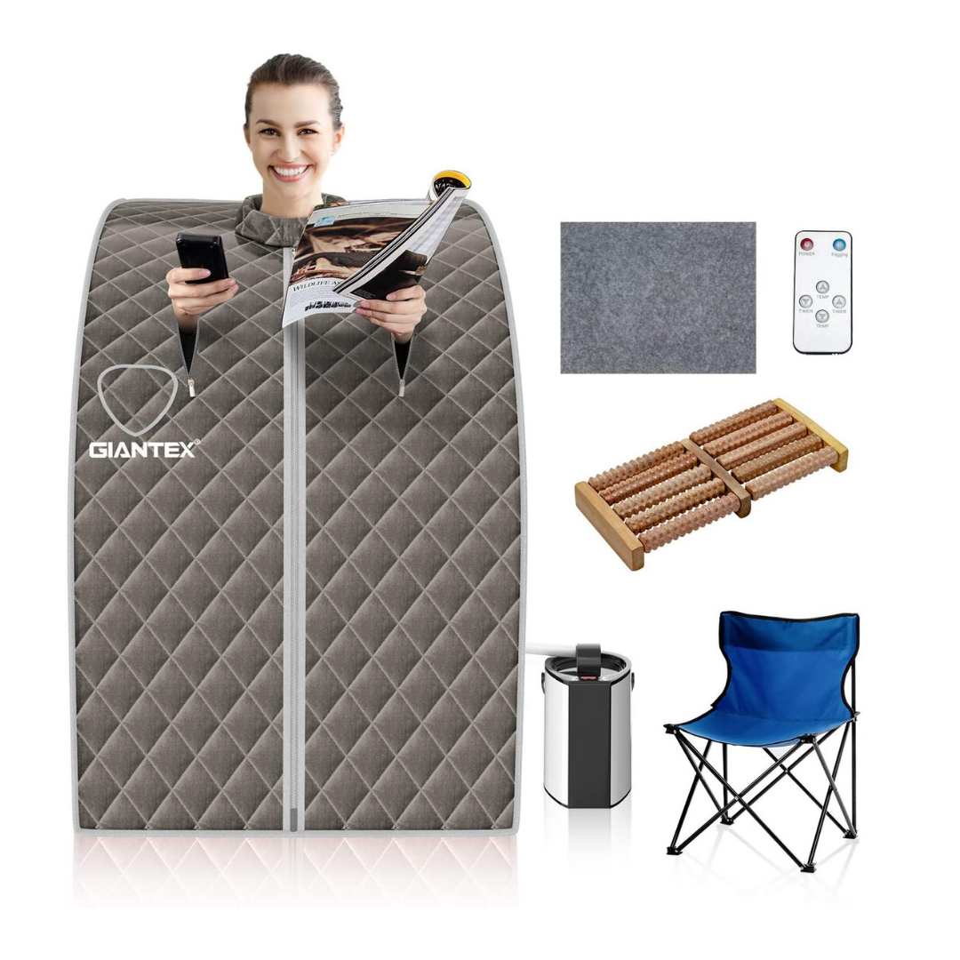 Giantex Portable Sauna 3L Personal Therapeutic Sauna Temperature & Timer Adjustable