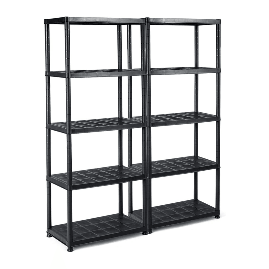 2 Pieces 5-Tier Ventilated Shelving Storage Rack - Giantexus