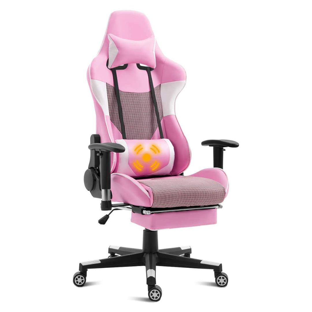 Computer Gaming Chair, Adjustable Massage Gaming Chair