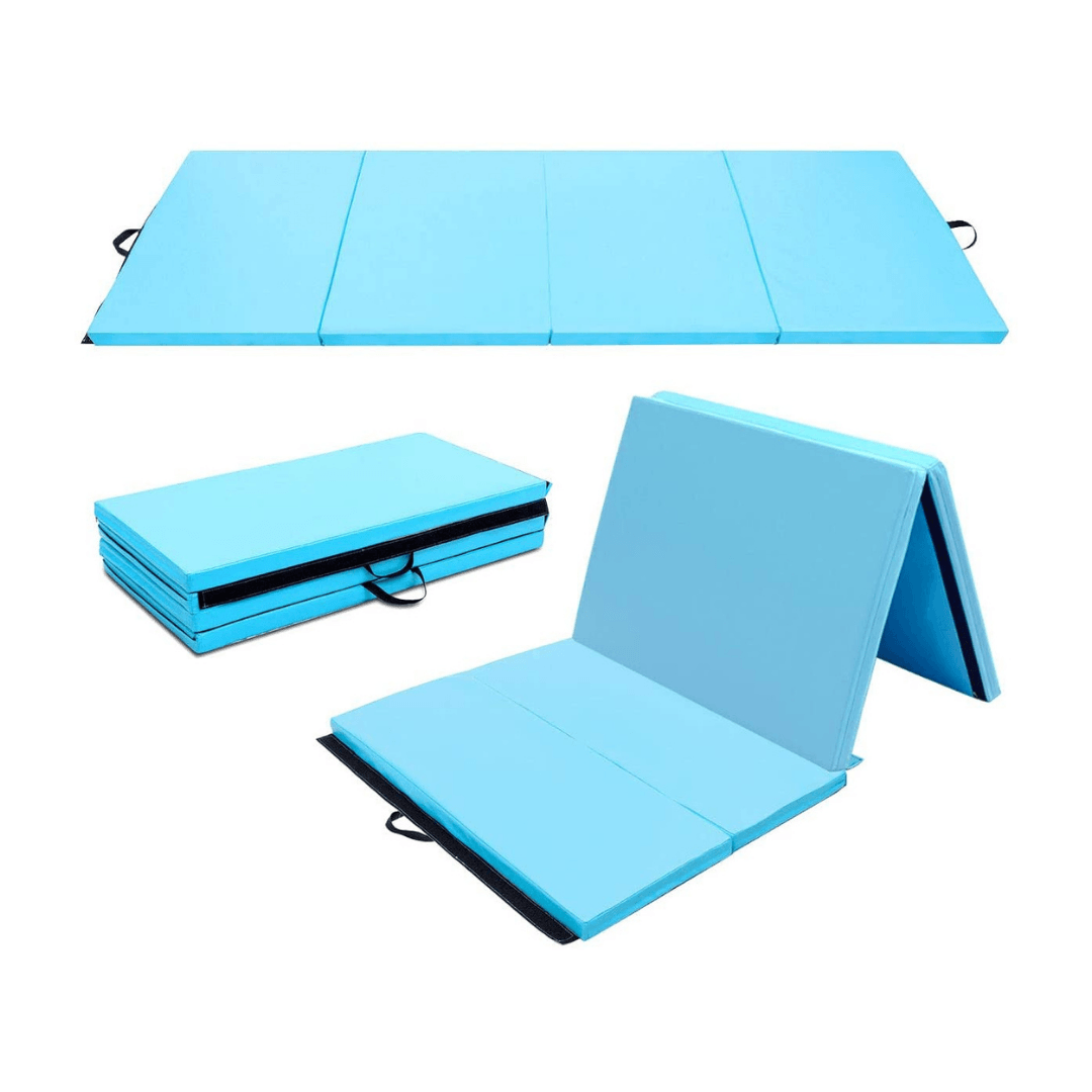 Gymnastics Mat, Anti-Tear Folding Gymnastics Exercise Mats Carrying Handles - Giantexus