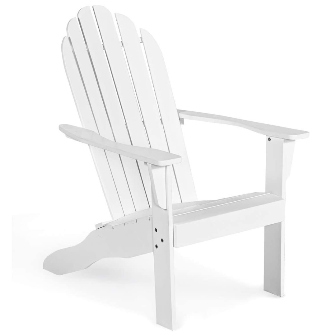 Giantex Adirondack Chair Outdoor Wooden W/Ergonomic Design Acacia Chair for Yard