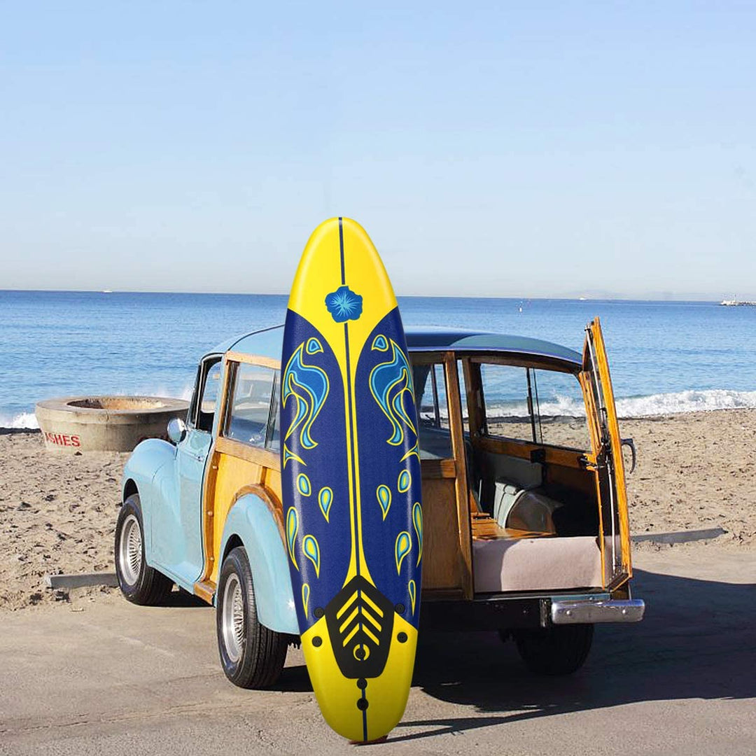 Giantex Surfboard, 6 Ft Stand Up Surfing Board w/ 3 Detachable Fins - Giantexus