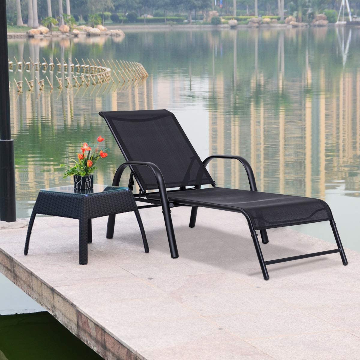 Outdoor Patio Chaise Lounge Chair