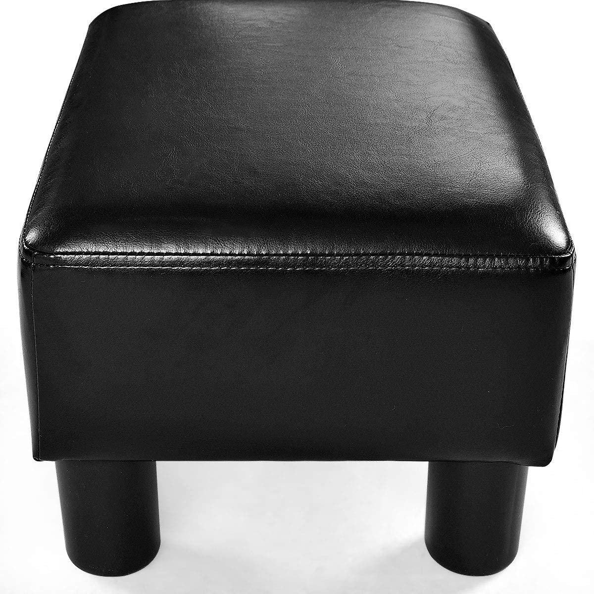 Giantex 16" Small Footstool PU Leather Ottoman Footrest Modern