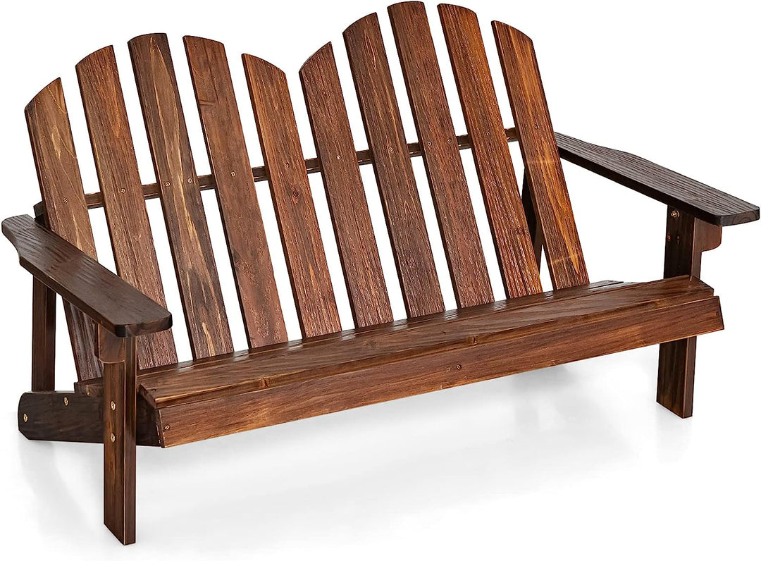 Giantex Kids 2-Seat Adirondack Chair - Fir Wood Double Loveseat with High Backrest, Arm Rest, 300 LBS Weight Capacity