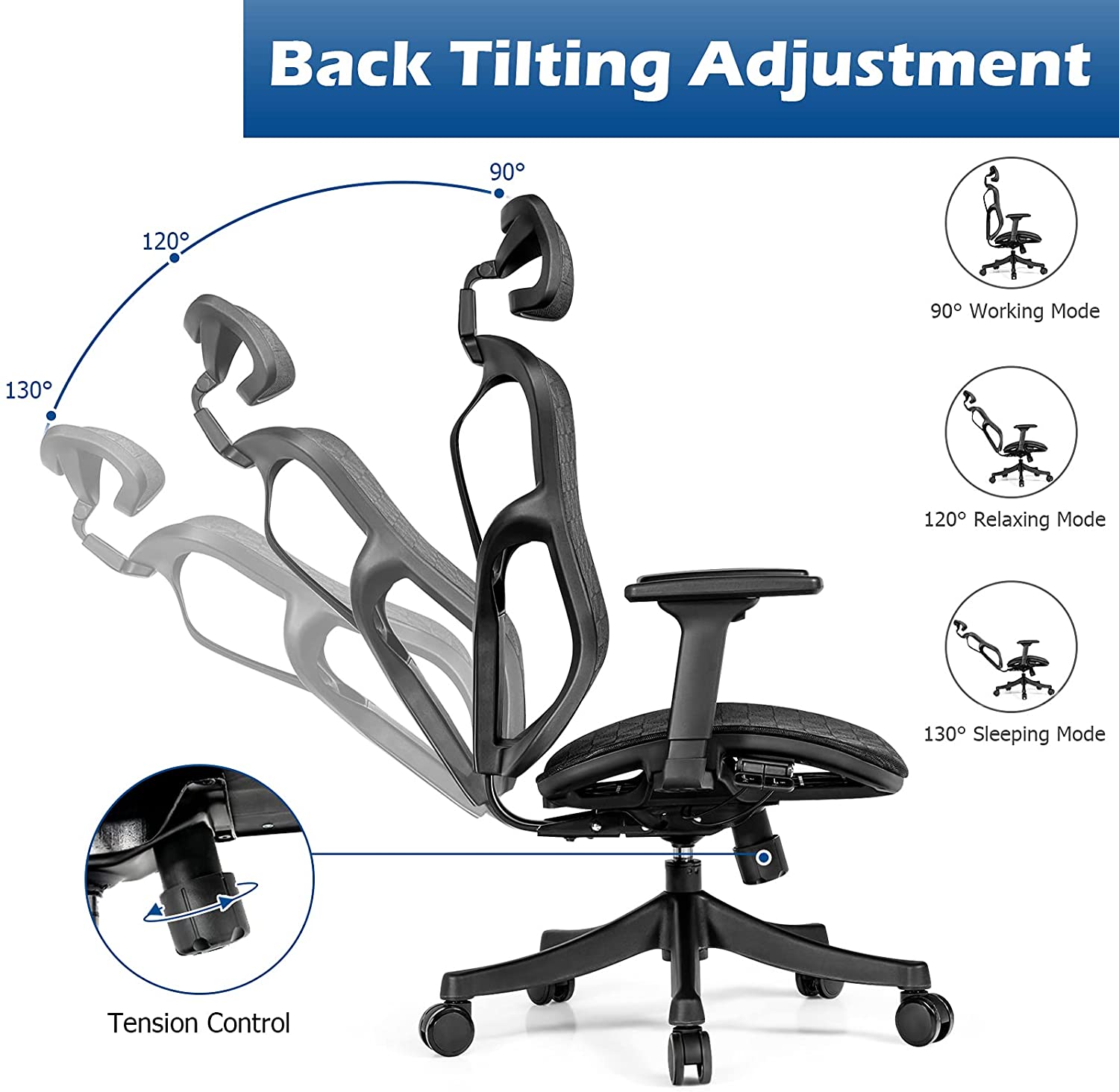 Ergonomic Office Chair, High Back Desk Chair