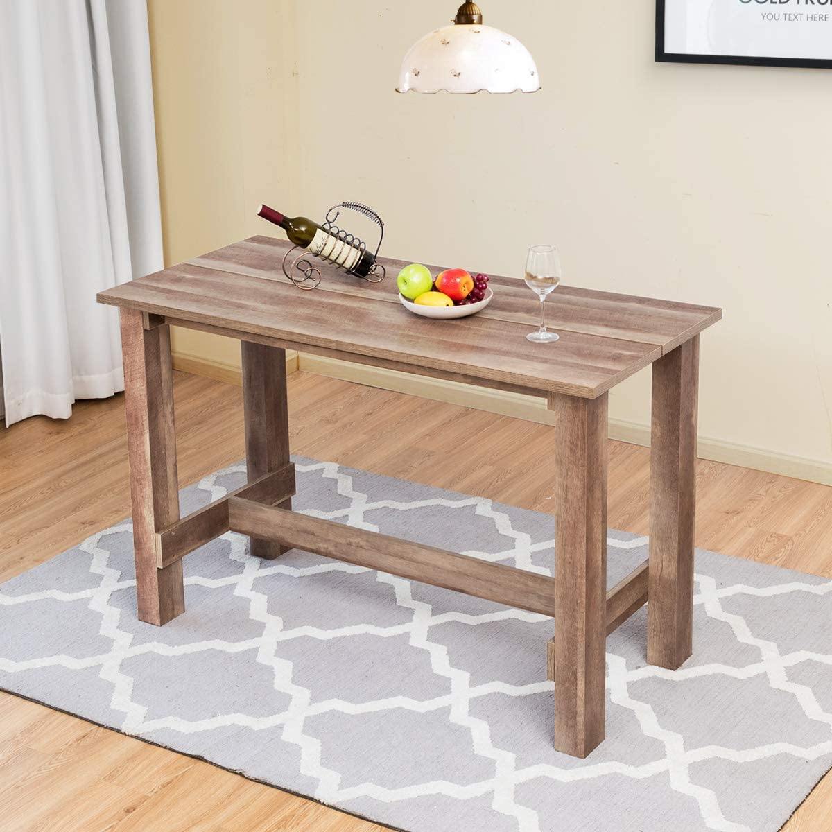 Counter Height Dining Table, 55 H Rectangular Counter Table - Giantexus