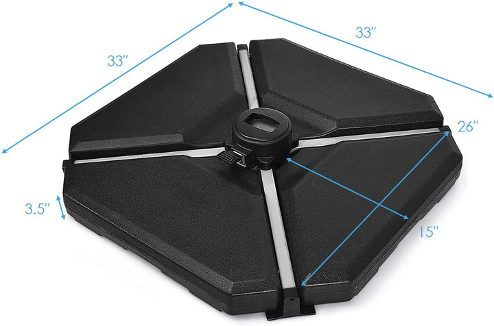 4PCS Patio Umbrella Base Weight (Triangular 33"X33") - Giantexus