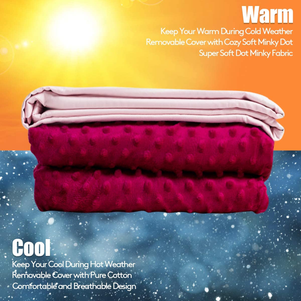 Weighted Blanket with Duvet Covers - Giantex