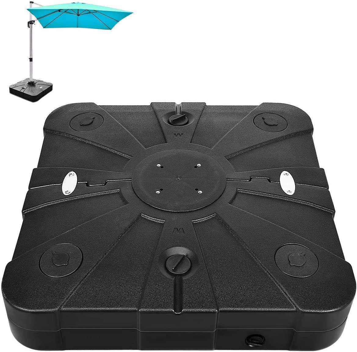 260lbs Offset Patio Umbrella Base with Wheels - Giantexus