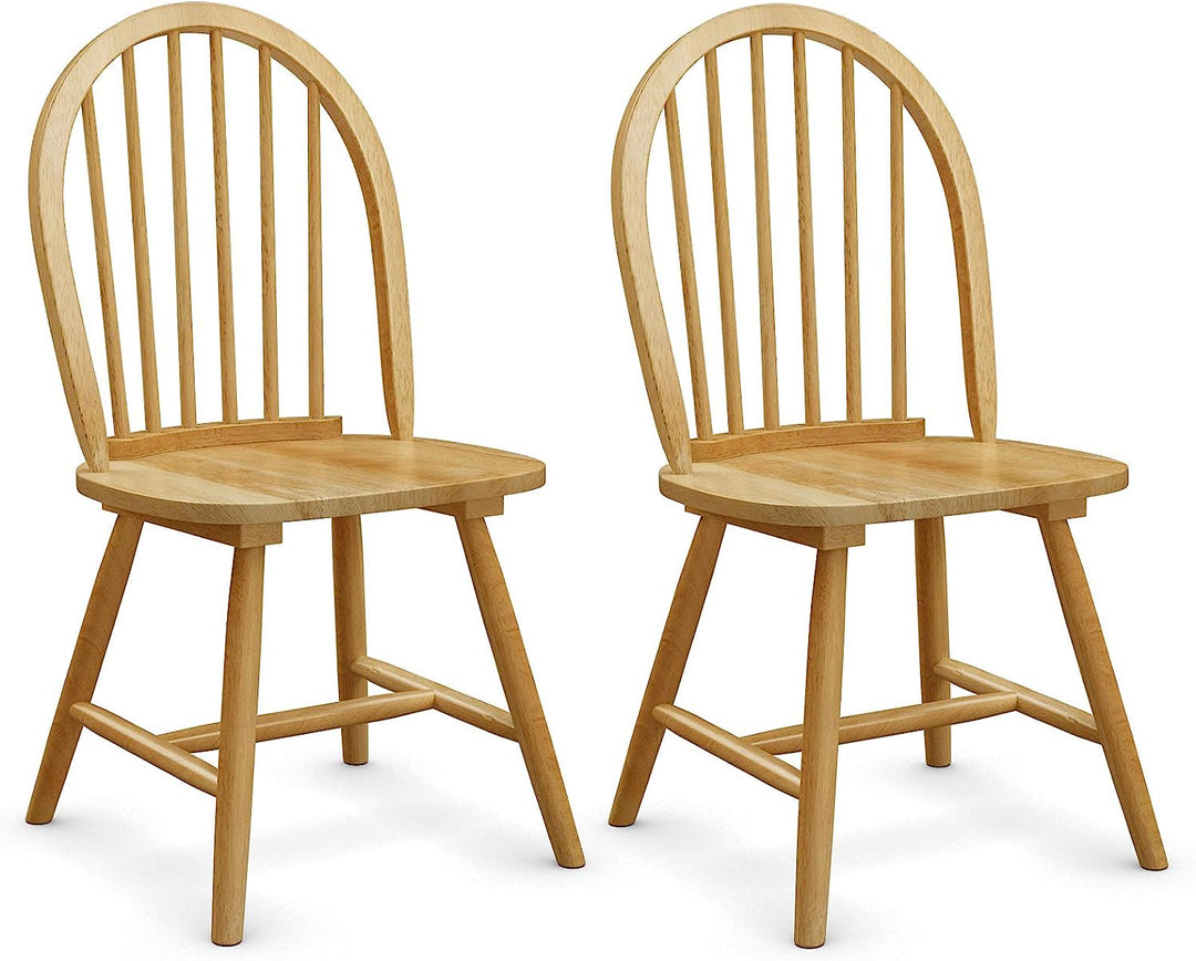 Giantex Wood Dining Chairs, French Country Armless Spindle Back Dining Chairs