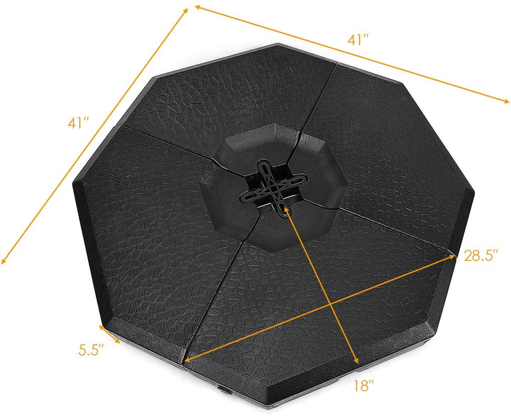 4PCS 350 lbs Offset Patio Umbrella Base - Giantexus