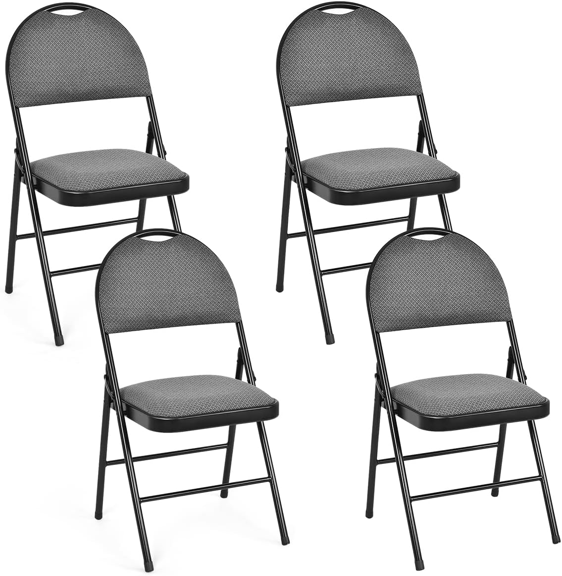 6 PCS Folding Chairs Set Portable Backrest Chair