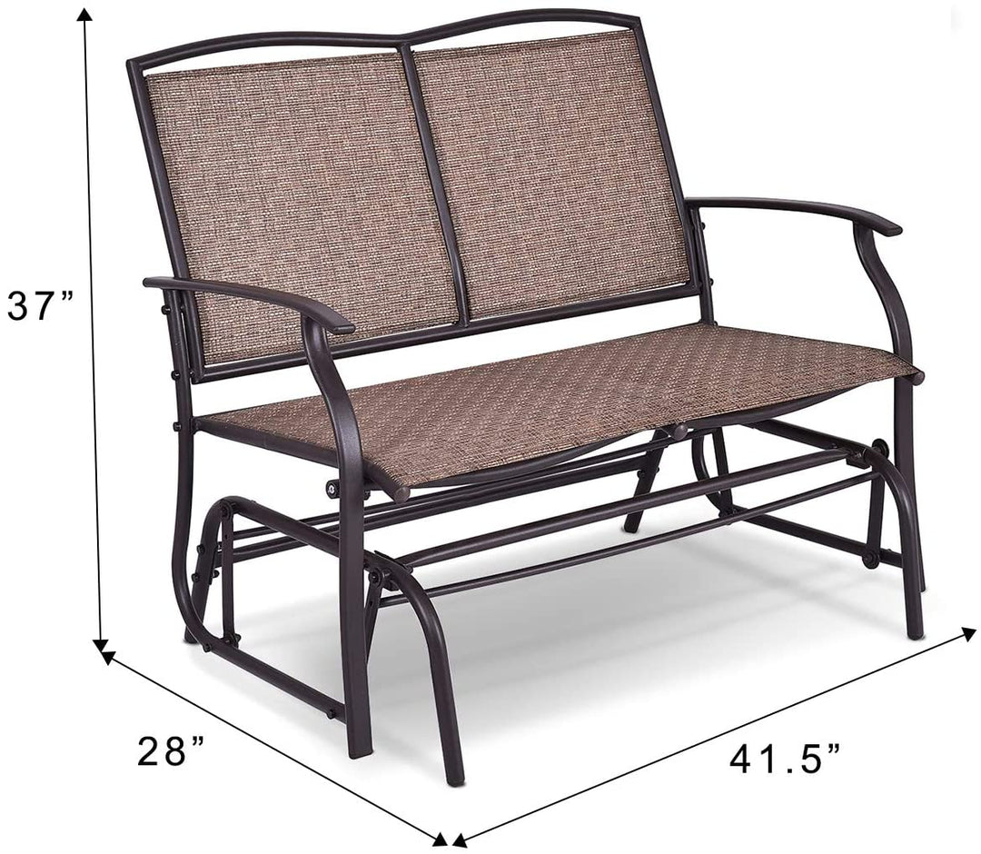 Giantex Patio Glider Stable Steel Frame for Outdoor Backyard