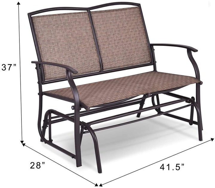 Giantex Patio Glider Stable Steel Frame for Outdoor Backyard