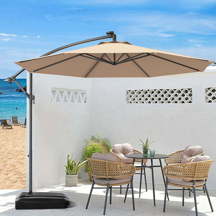 10ft Offset Patio Umbrella Cantilever Umbrella - Giantexus