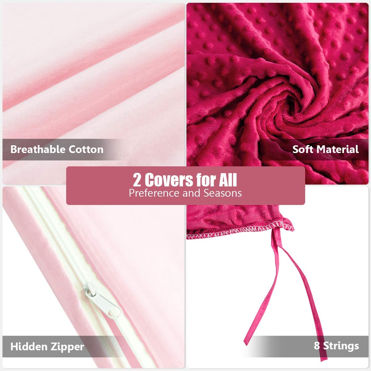 Weighted Blanket with Duvet Covers - Giantex