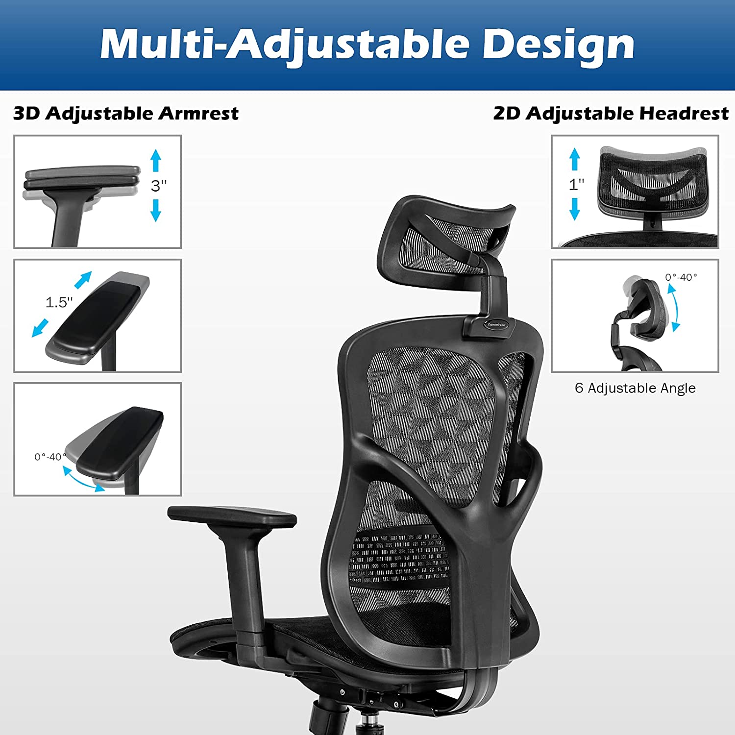 Ergonomic Office Chair, High Back Desk Chair