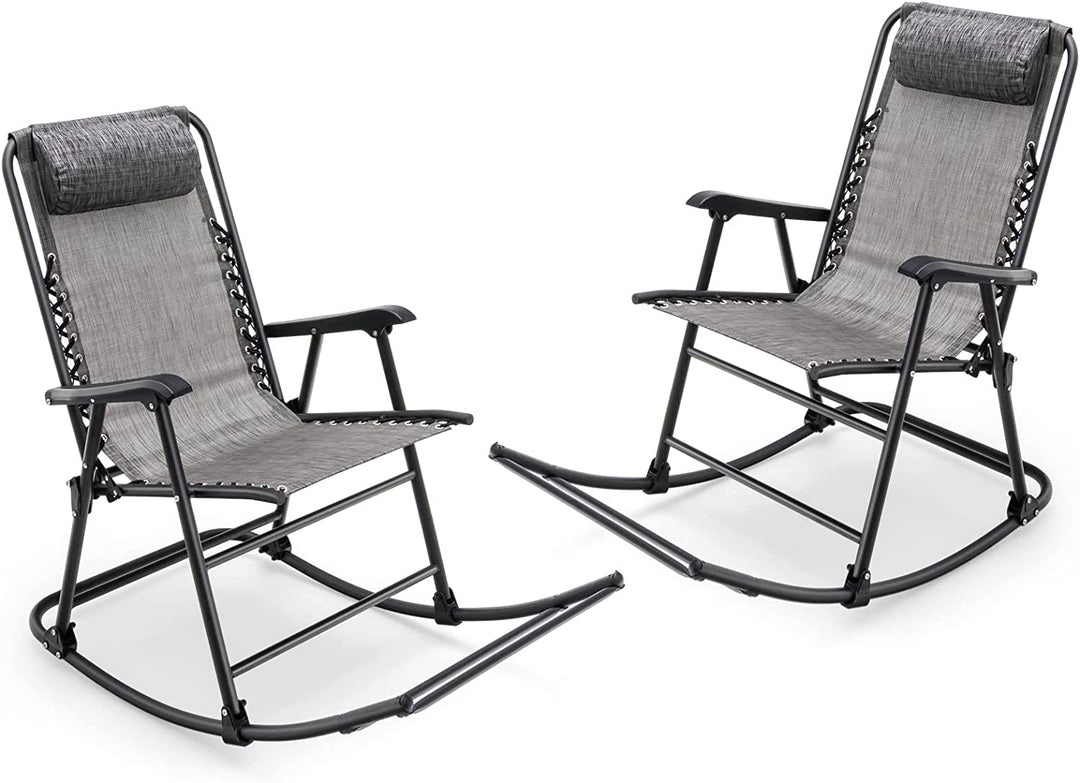 Giantex Rocking Camping Chair Folding - Outdoor Rocker Camping Chair