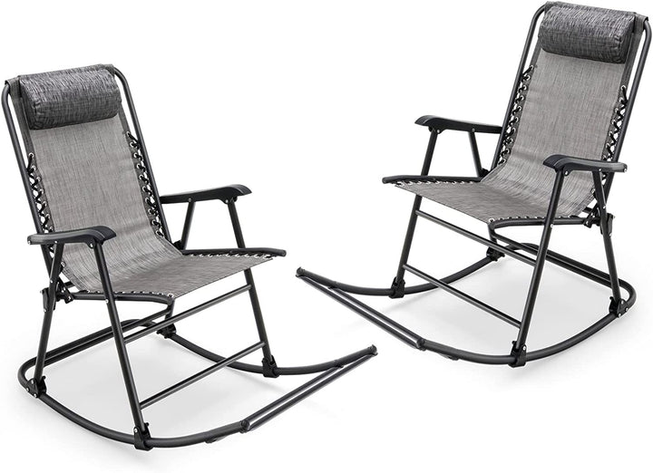 Giantex Rocking Camping Chair Folding - Outdoor Rocker Camping Chair
