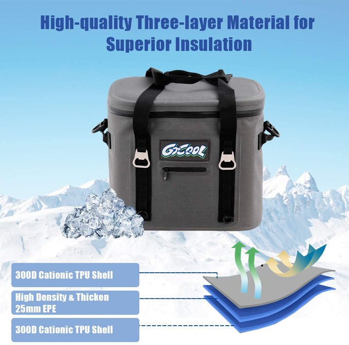 Giantex 24 Can Soft Pack Cooler Insulated Soft Sided Cooler Bag (24 Cans)