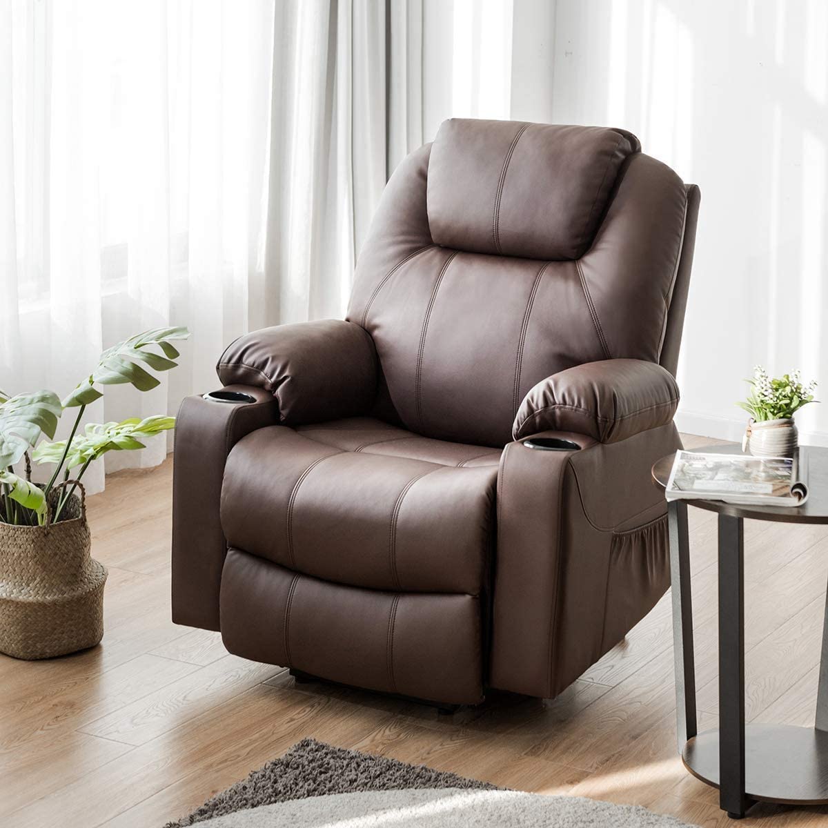 Power Recliner Lift Chair Faux Leather Electric Recliner