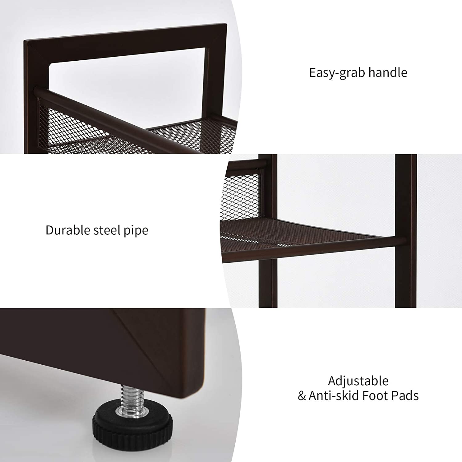 4-Tier Metal Shoe Rack, Shoe Storage Organizer - Giantexus