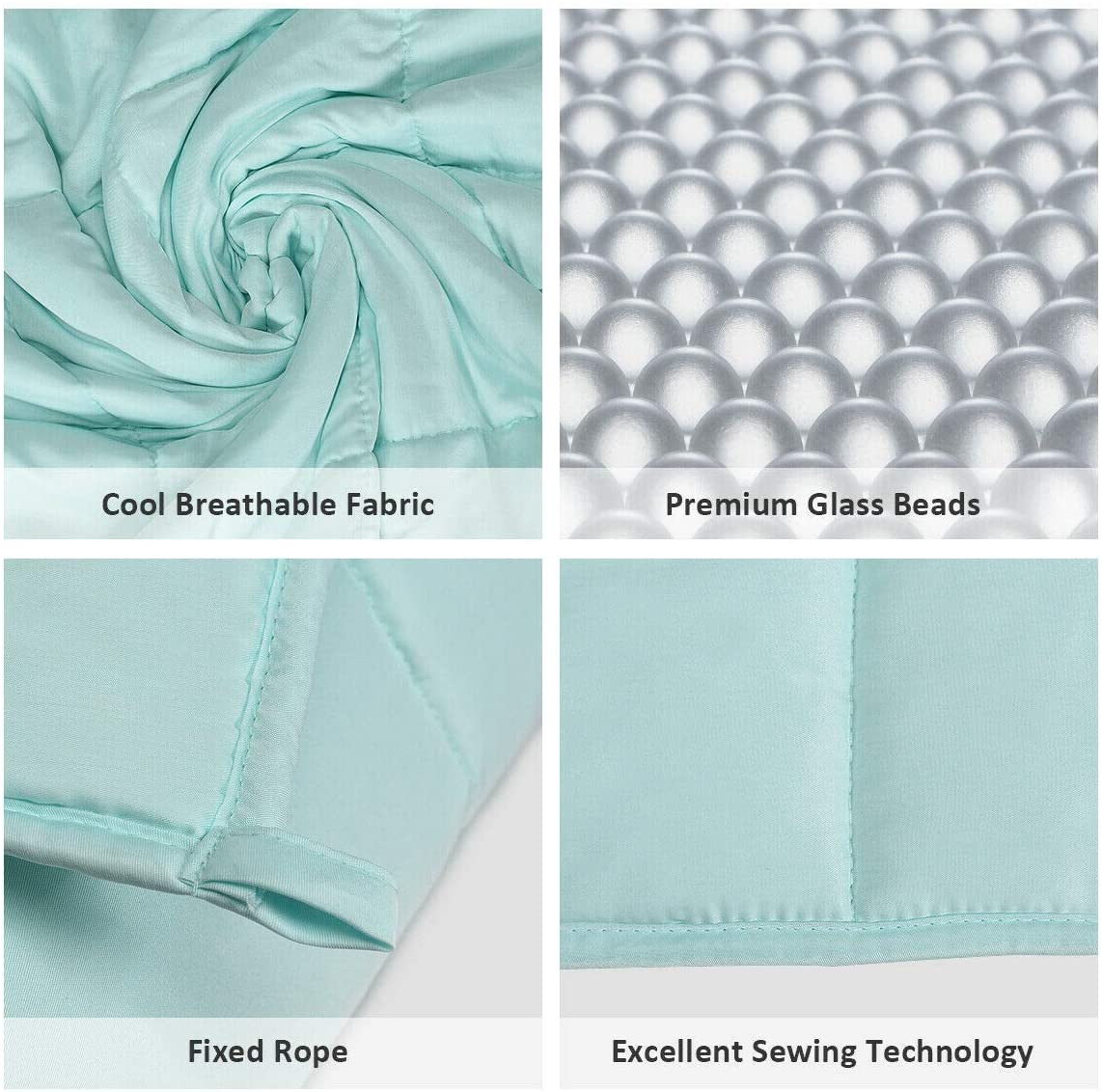 Cooling Weighted Blanket for Adults 20lbs |60"x 80" | Queen Size - Giantex
