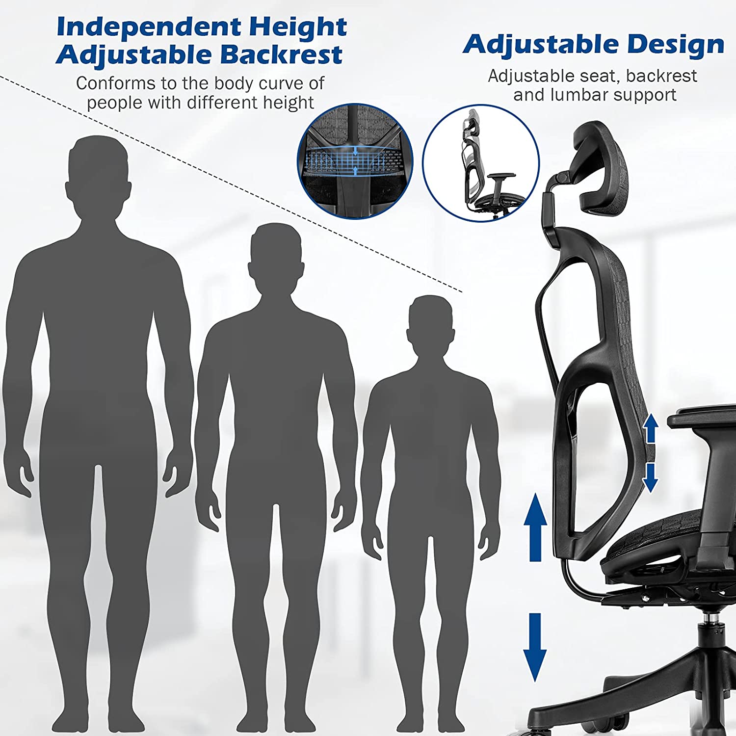 Ergonomic Office Chair, High Back Desk Chair