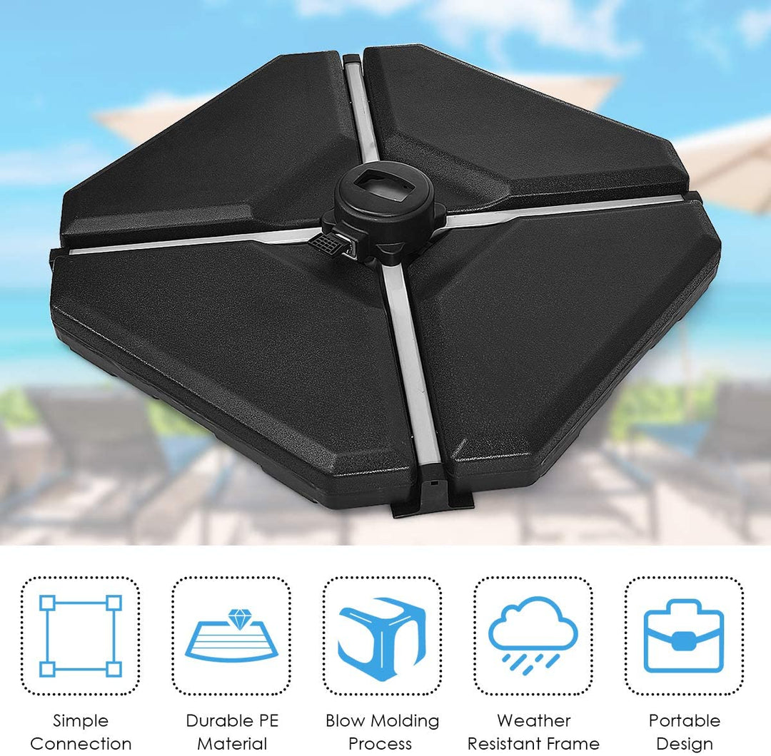 4PCS Patio Umbrella Base Weight (Triangular 33"X33") - Giantexus