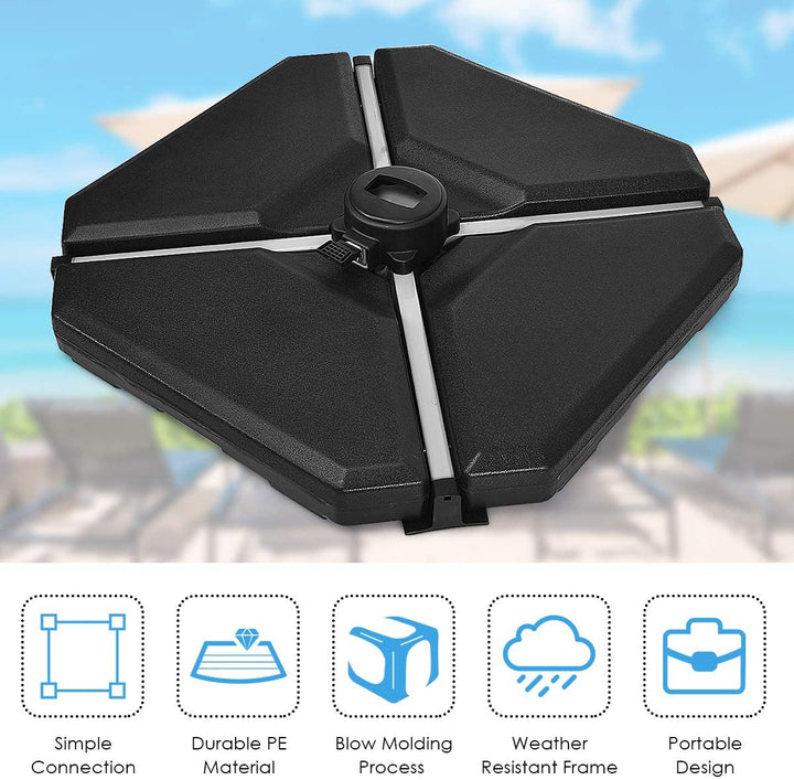 4PCS Patio Umbrella Base Weight (Triangular 33"X33") - Giantexus
