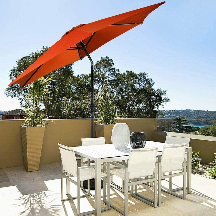 Giantex 9ft Patio Umbrella Outdoor, Market Table Umbrella w/ Push Button Tilt and Crank - Giantexus