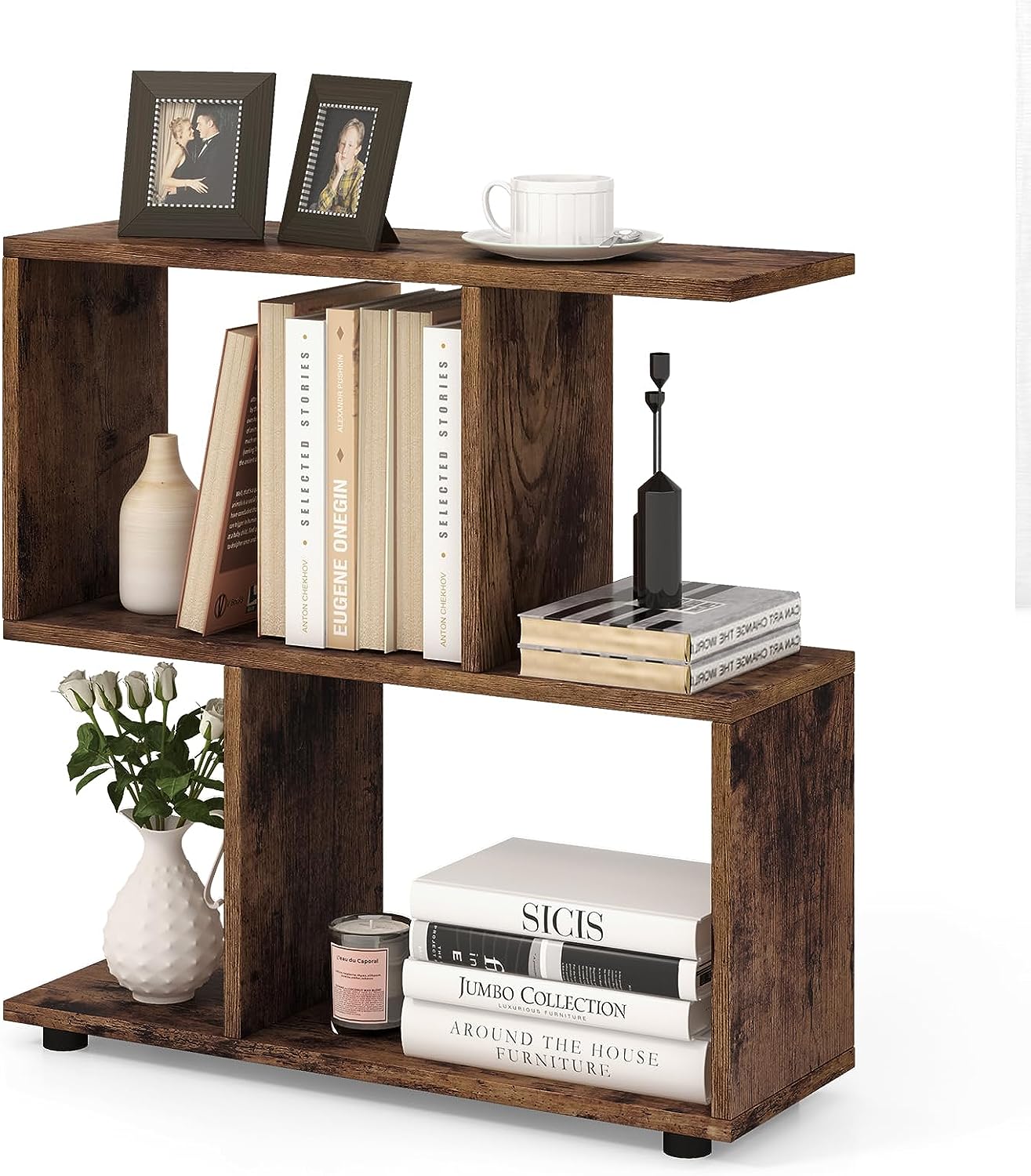 Giantex 3-Tier Geometric Bookshelf