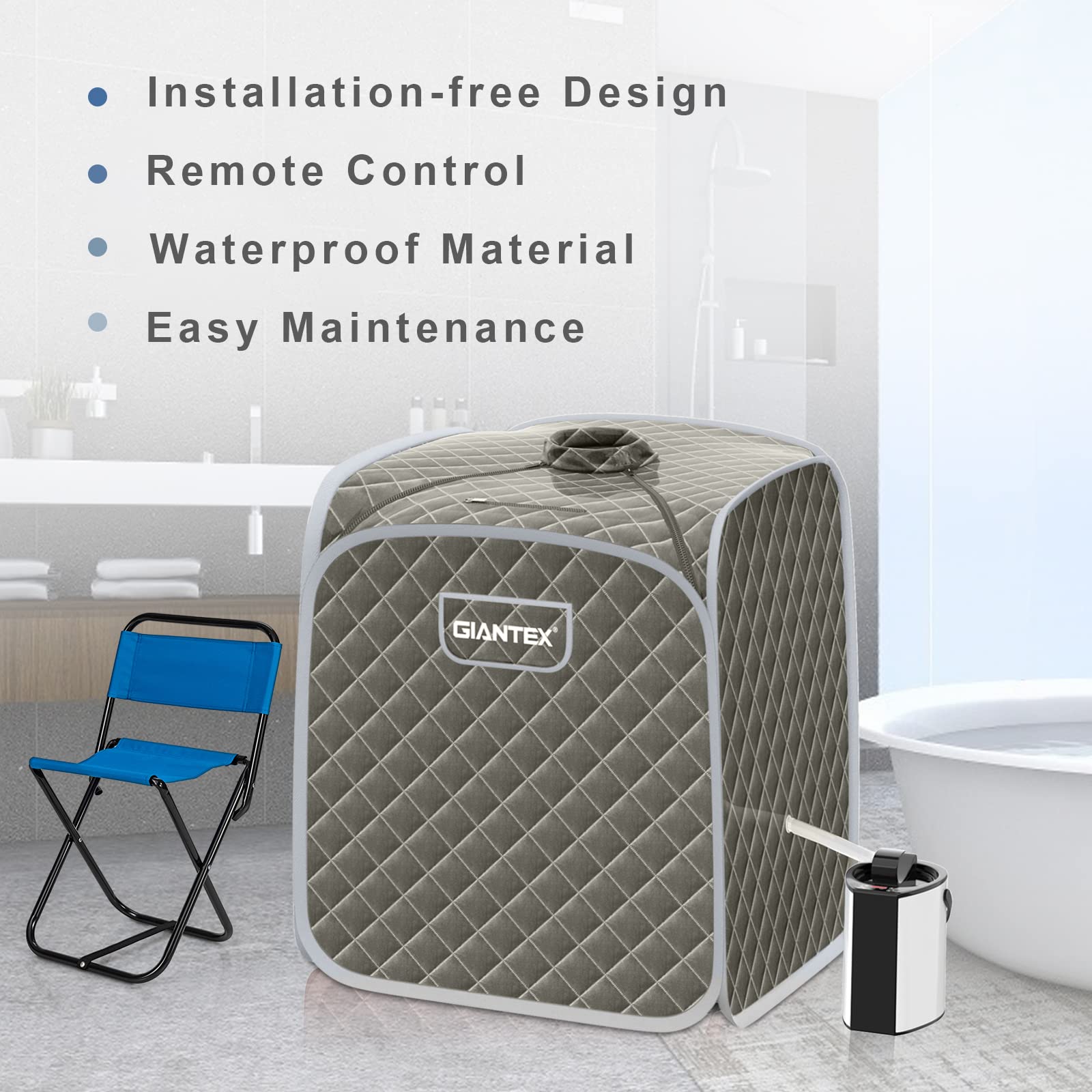 Steam Sauna Portable Therapeutic Sauna 3L Blast-Proof Remote Control